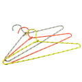 Wholesale space saving Non Slip Display Cheap Clothing Rope Covered Hanger Braided Cord Wire Hangers